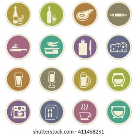 Food and kitchen symbol for web icons