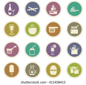 Food and kitchen symbol for web icons