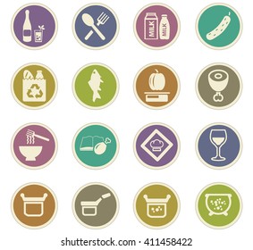 Food and kitchen symbol for web icons