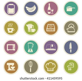 Food and kitchen symbol for web icons