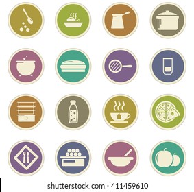 Food and kitchen symbol for web icons