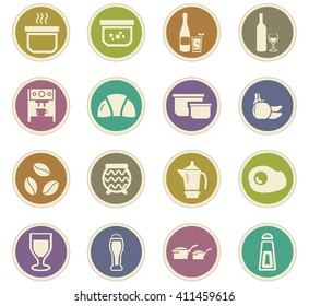 Food and kitchen symbol for web icons