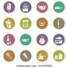 Food and kitchen symbol for web icons