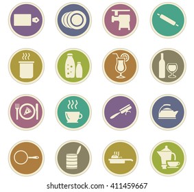 Food and kitchen symbol for web icons