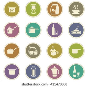 Food and kitchen symbol for web icons