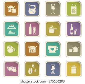 Food and kitchen symbol for web icons