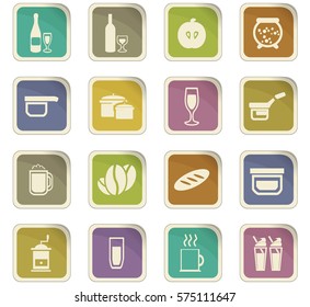 Food and kitchen symbol for web icons