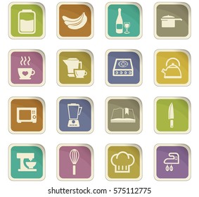 Food and kitchen symbol for web icons