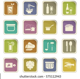Food and kitchen symbol for web icons