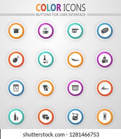 Food and kitchen vector icons for user interface design