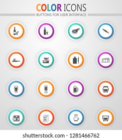 Food and kitchen vector icons for user interface design