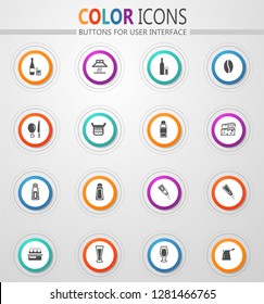 Food and kitchen vector icons for user interface design