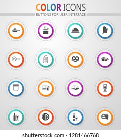 Food and kitchen vector icons for user interface design
