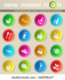 food and kitchen vector icons for user interface design