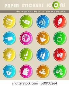 food and kitchen vector icons for user interface design