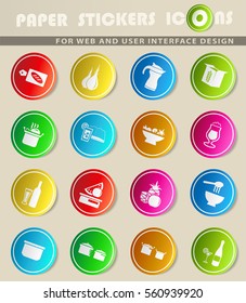 food and kitchen vector icons for user interface design
