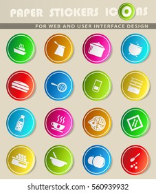 food and kitchen vector icons for user interface design