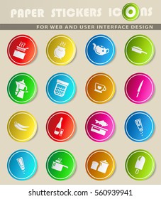 food and kitchen vector icons for user interface design