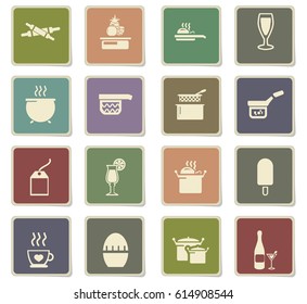 food and kitchen vector icons for user interface design