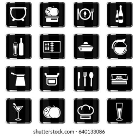 food and kitchen vector icons for user interface design