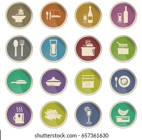 food and kitchen vector icons for user interface design
