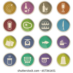 food and kitchen vector icons for user interface design