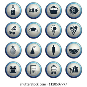 food and kitchen vector icons for web and user interface design