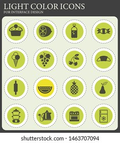 food and kitchen vector icons for web and user interface design