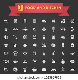 food and kitchen vector icons for your creative ideas