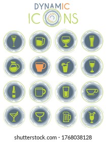 Food and kitchen vector simply symbol on white background with dynamic lines for animation for web icons and user interface