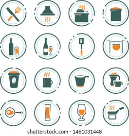 Food and kitchen web icons for user interface design