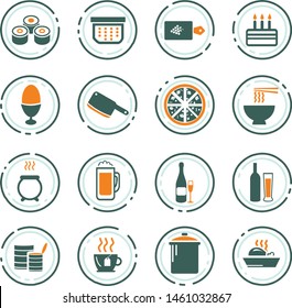 Food and kitchen web icons for user interface design
