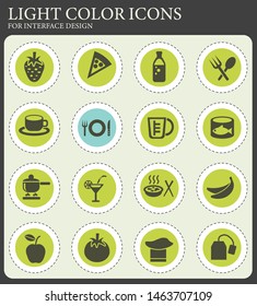 food and kitchen web icons for user interface design
