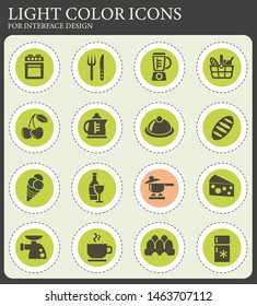 food and kitchen web icons for user interface design