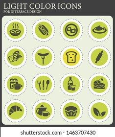food and kitchen web icons for user interface design