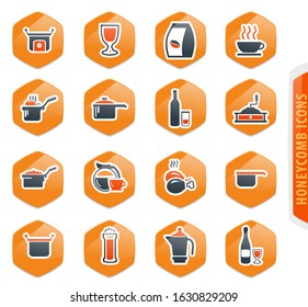 Food and kitchen web icons for user interface design