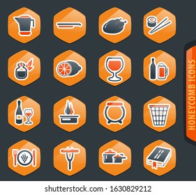 Food and kitchen web icons for user interface design