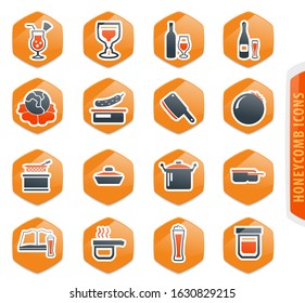 Food and kitchen web icons for user interface design