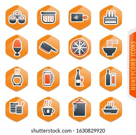 Food and kitchen web icons for user interface design