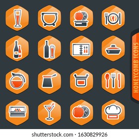 Food and kitchen web icons for user interface design