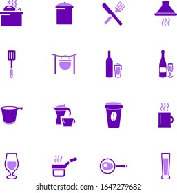 Food and kitchen web icons for user interface design
