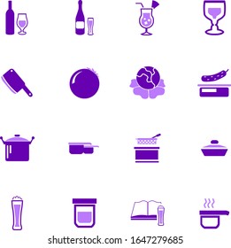Food and kitchen web icons for user interface design