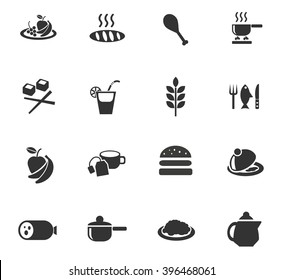 food and kitchen web icons for user interface design
