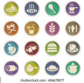 food and kitchen web icons for user interface design