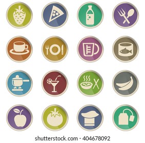 food and kitchen web icons for user interface design