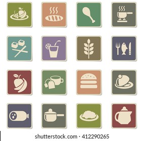 food and kitchen web icons for user interface design