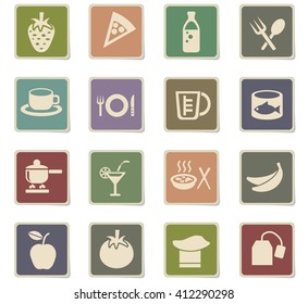 food and kitchen web icons for user interface design