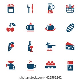 food and kitchen web icons for user interface design