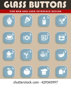 food and kitchen web icons for user interface design