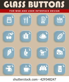 food and kitchen web icons for user interface design